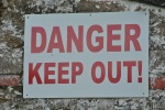 sign danger keep out