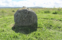 Clan Fraser Stein auf dem Culloden Battlefield